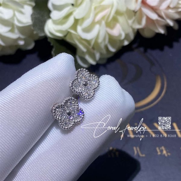 Van Cleef & Arpels Sweet Alhambra Earstuds White Gold, Diamond Vcaro855001 (1)