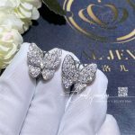 Van Cleef & Arpels Two Butterfly Earrings White Gold, Diamond Vcarb82900 (5)