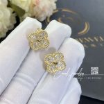 Van Cleef & Arpels Vintage Alhambra Earrings Yellow Gold, Diamond Vcara44700 (1)