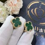 Van Cleef & Arpels Vintage Alhambra Earrings Yellow Gold, Malachite Vcaro3ql00 (2)