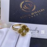 Van Cleef & Arpels Vintage Alhambra Ring Yellow Gold, Diamond, Tiger Eye Vcard40900 (1)