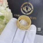 Van Cleef & Arpels Perlée Clovers Ring, Yellow Gold, Diamond Vcaro9lo00 (1)