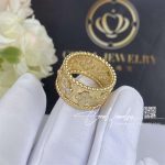 Van Cleef & Arpels Perlée Clovers Ring, Yellow Gold, Diamond Vcaro9lo00 (2)