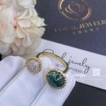 Van Cleef & Arpels Perlée Couleurs Between The Finger Ring Yellow Gold, Diamond, Malachite Vcaro9su00 (5)