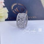 Van Cleef & Arpels Snowflake Diamond Platinum Band Ring Vcaro3rm00 (3)