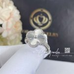 Van Cleef & Arpels Vintage Alhambra Ring 18k White Gold Vcarp9xi00 (3)