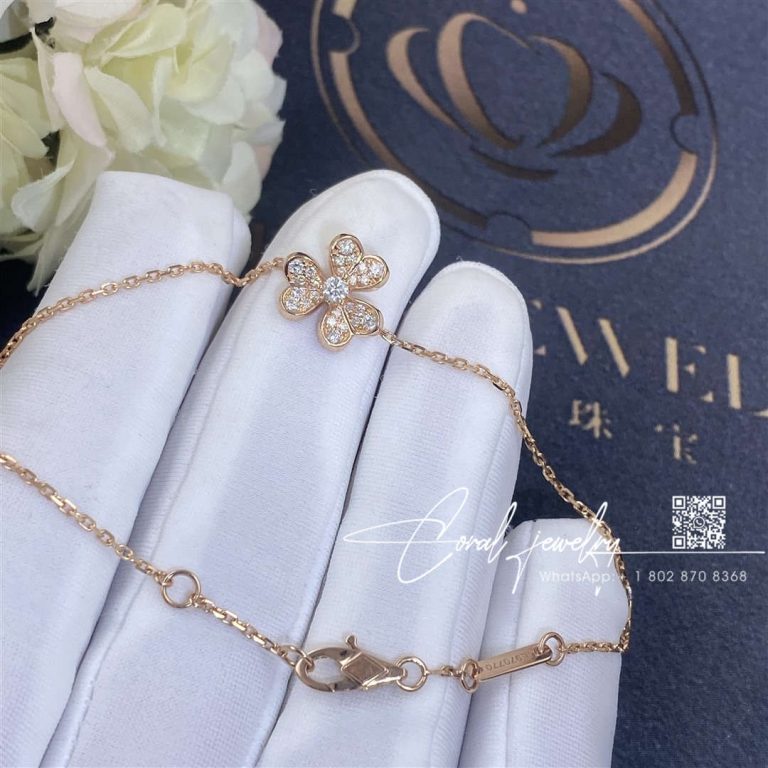 Van Cleef & Arpels Frivole Bracelet, Mini Model Rose Gold, Diamond Vcarp7rd00 (3)