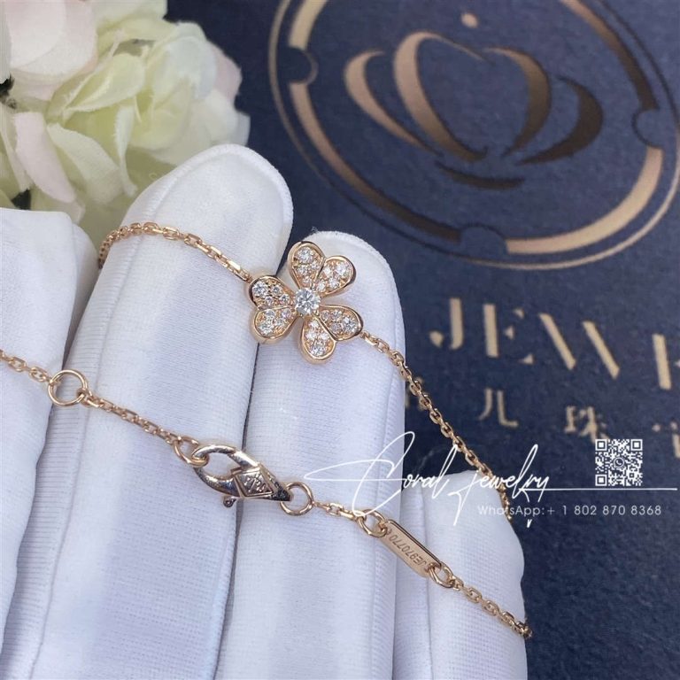 Van Cleef & Arpels Frivole Bracelet, Mini Model Rose Gold, Diamond Vcarp7rd00 (4)