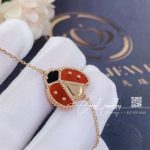 Van Cleef & Arpels Lucky Spring Bracelet, Open Wings Ladybug Rose Gold, Carnelian, Onyx Vcarp7r100 (7)