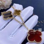 Van Cleef & Arpels Magic Alhambra Carnelian Tiger Eye 5 Motifs Magic Alhambra Bracelet (7)