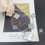 Van Cleef & Arpels Magic Alhambra Bracelet, 5 Motifs White Gold, Chalcedony, Mother Of Pearl Vcarl62400 (9)