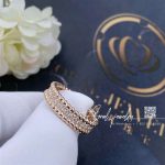 Van Cleef & Arpels Perlée Diamonds Ring, 1 Row Rose Gold, Diamond Vcarp4e300 (3)