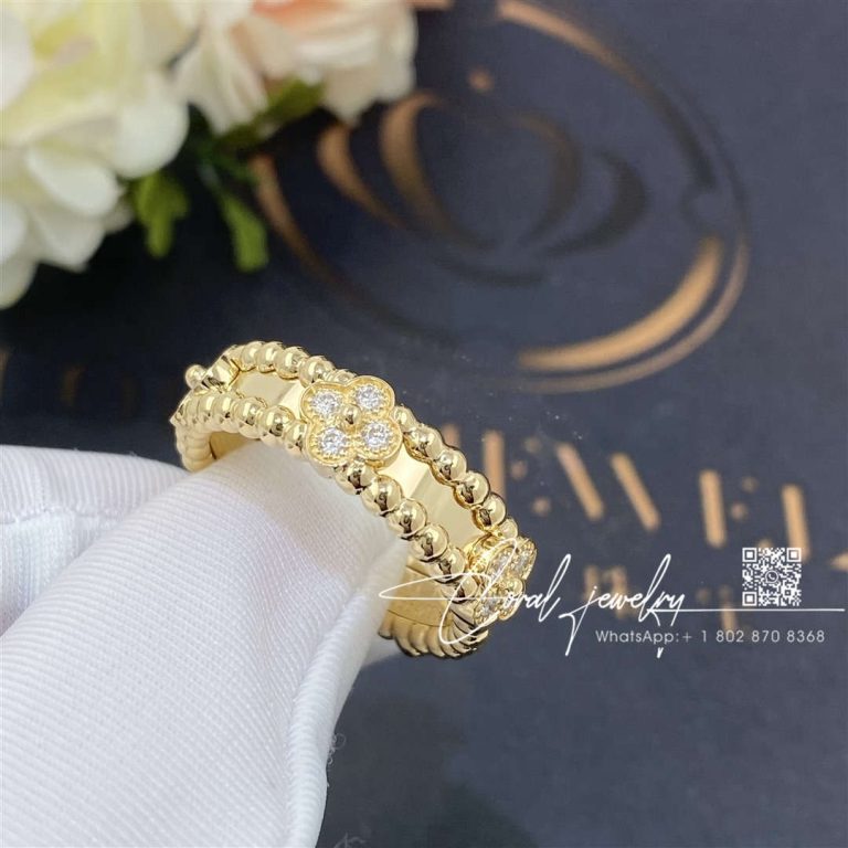 Van Cleef & Arpels Perlée Sweet Clovers Ring Yellow Gold, Diamond Vcarp6mm00 (2)