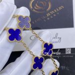 Van Cleef & Arpels Vintage Alhambra Bracelet, 5 Motifs Yellow Gold, Lapis Lazuli (5)