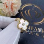 Van Cleef & Arpels Vintage Alhambra Ring Yellow Gold, Diamond, Mother Of Pearl Vcara41100 (6)