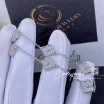 Van Cleef & Arpels Sweet Alhambra Bracelet, 6 Motifs White Gold, Diamond Vcaro85700 (3)