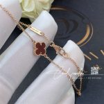 Van Cleef & Arpels Sweet Alhambra Bracelet Rose Gold, Carnelian Vcarn59k00 (1)