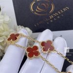 Van Cleef & Arpels Vvintage Alhambra Bracelet, 5 Motifs Yellow Gold, Carnelian Vcard35500 (6)