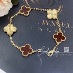 Van Cleef & Arpels Vintage Alhambra Bracelet, 5 Motifs Vcarp7rp00 – Yellow Gold Edition (5)