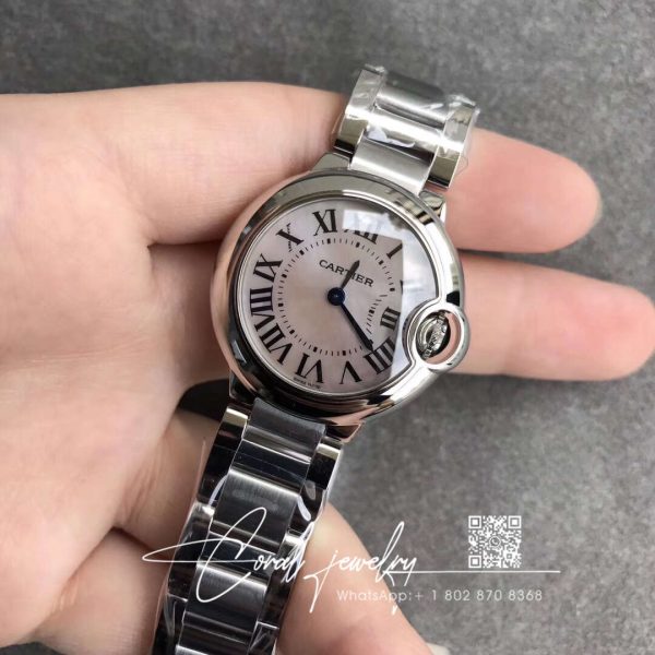 Replica Ballon Bleu De Cartier 28mm Af Factory Stainless Steel Strap (2)