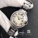 Replica Ballon Bleu De Cartier 28mm W4bb0015 Af Factory Diamond Set Bezel (3)