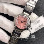 Replica Ballon Bleu De Cartier 33mm W6920041 V6 Factory Stainless Steel Pink Dial (3)