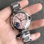 Replica Ballon Bleu De Cartier Quartz 28mm W6920038 Af Factory Pink Dial (3)