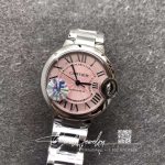 Replica Ballon Bleu De Cartier Quartz 28mm W6920038 Af Factory Pink Dial (6)