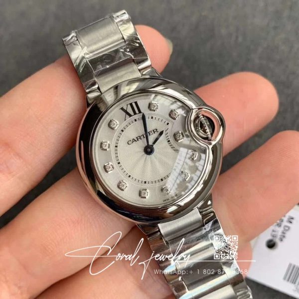 Replica Ballon Bleu De Cartier We902074 33mm Af Factory White Diamond Dial (2)