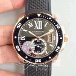 Replica Calibre De Cartier Diver W7100052 42mm Jf Factory Black Dial (1)