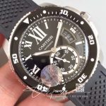 Replica Calibre De Cartier Diver W7100056 42mm Jf Factory Black Dial (4)