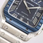 Replica Cartier Santos Gf Factory Blue Bezel (4)