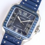 Replica Cartier Santos Gf Factory Blue Strap (3)