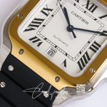 Replica Cartier Santos W2sa0009 Gf Factory V2 Black Rubber Strap (5)