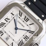 Replica Cartier Santos Wssa0018 Gf Factory V2 Black Rubber Strap (4)