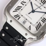 Replica Cartier Santos Wssa0018 Gf Factory V2 Black Rubber Strap (5)