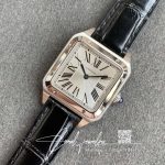 Replica Cartier Santos Wssa0023 Ladies Black Strap (9)