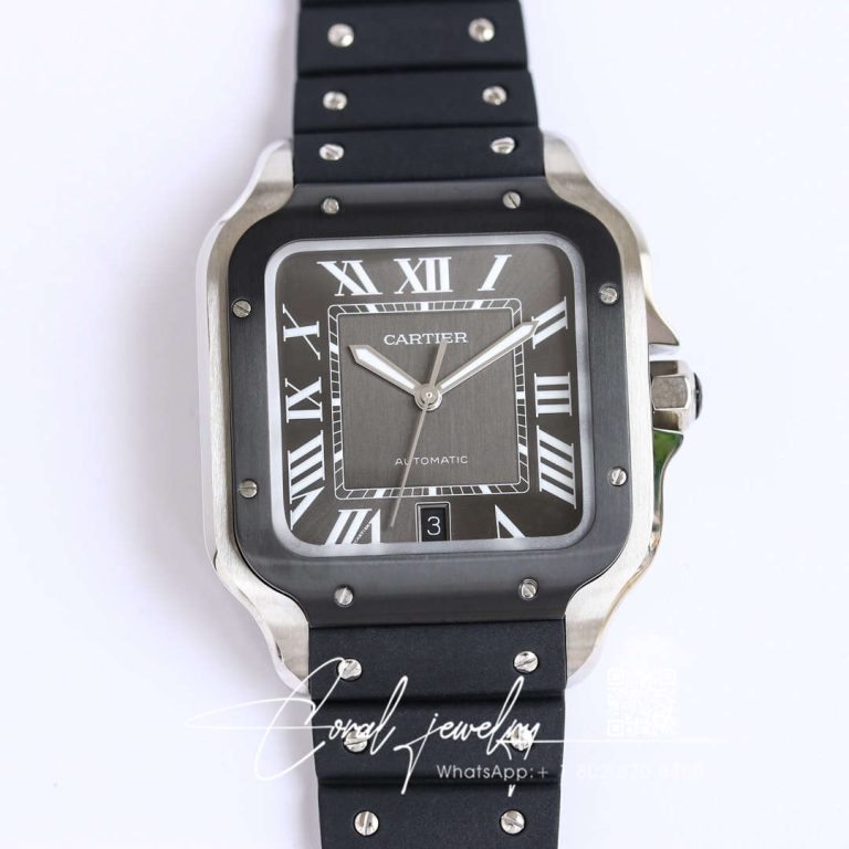 Replica Cartier Santos Wssa0037 Gf Factory V2 Black Strap (1)