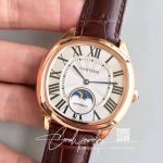 Replica Drive De Cartier Moonphase Wgnm0008 Rose Gold Silver Dial (3)