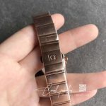 Replica Omega Constellation Ladies 27mm Tw Factory 18k Rose Gold Textured Diamond Dial (9)