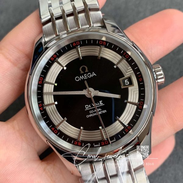 Replica omega de ville 431.30.41.21.01.001 vs factory black dial (2)