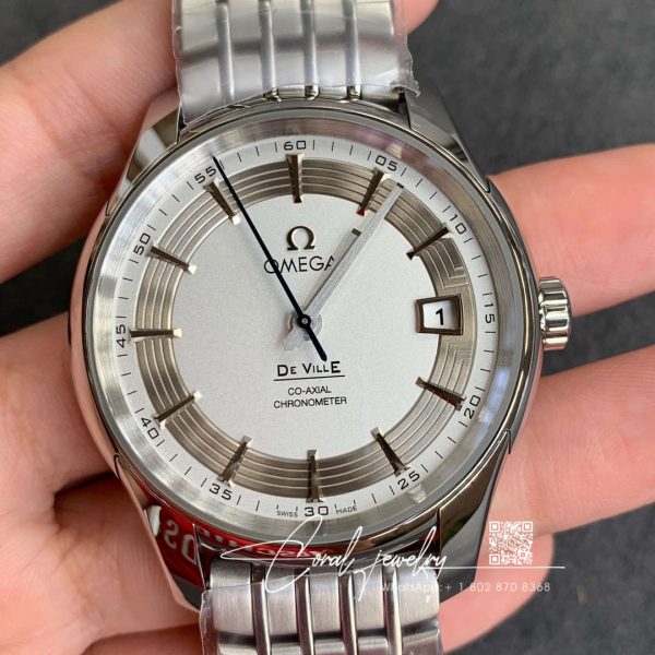 Replica omega de ville 431.30.41.21.02.001 vs factory stainless steel strap (1)