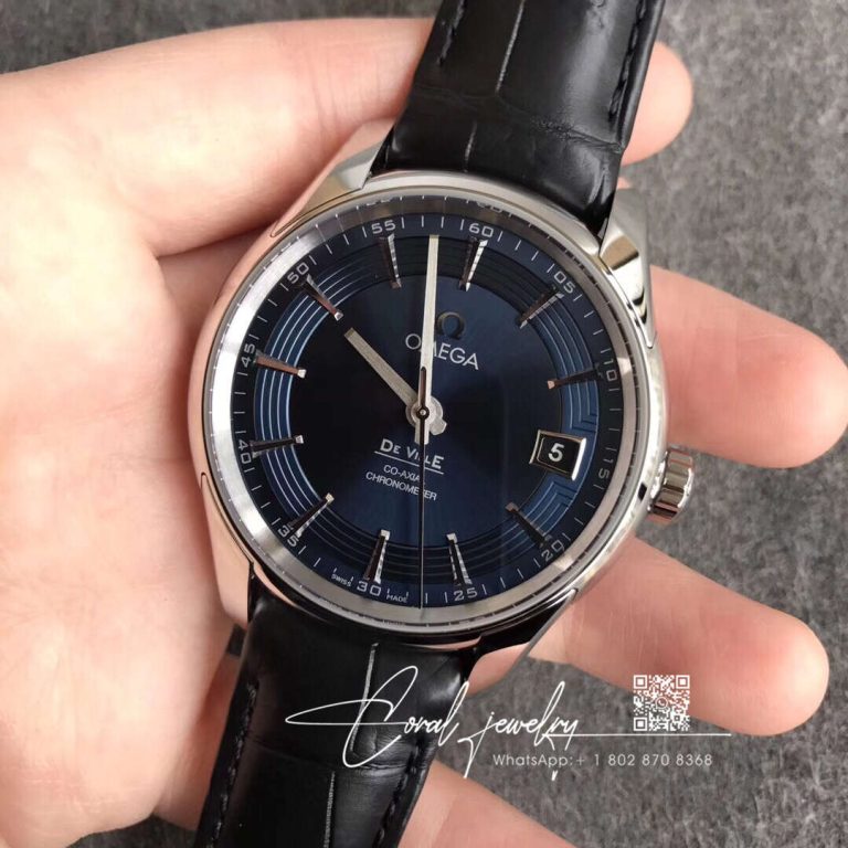 Replica Omega De Ville Hour Vision Co Axial 41mm 431.33.41.21.03.001 3s Factory Blue Dial (2)