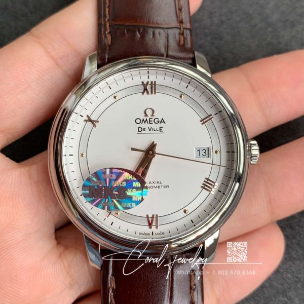 Replica omega de ville prestige 424.13.40.20.02.002 mks factory white dial (1)