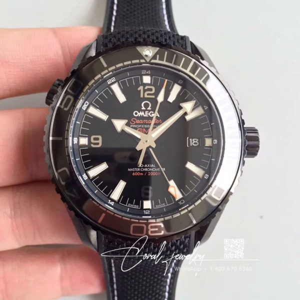 Replica Omega Seamaster 215.33.40.20.01.001 Planet Ocean 600m Vs Factory Black Dial (1)