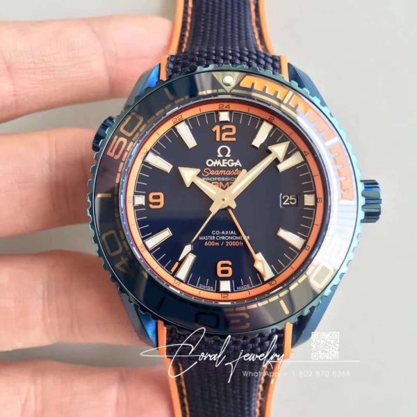 Replica Omega Seamaster 215.92.46.22.03.001 Gmt Vs Factory Blue Ceramic (1)