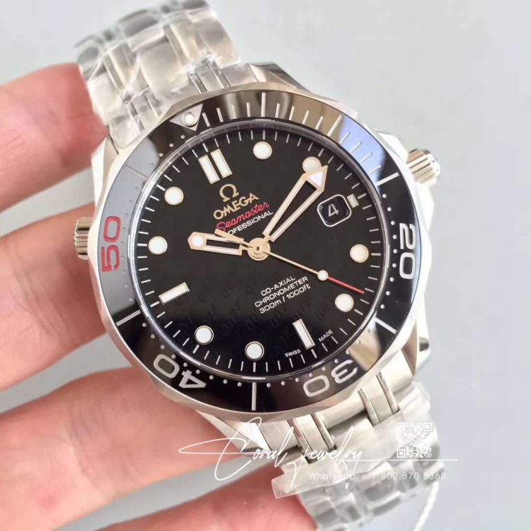 Replica Omega Seamaster 300m James Bond 007 50th Anniversary 212.30.41.20.01.005 Mks Factory Black Dial (2)