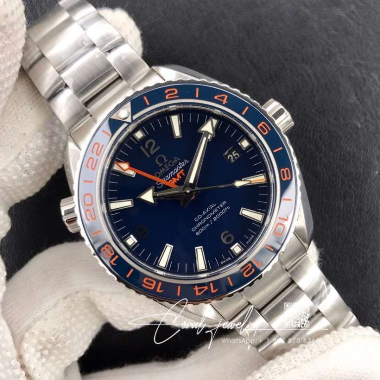 Replica Omega Seamaster Planet Ocean 232.30.44.22.03.001 Vs Factory Blue Dial (2)