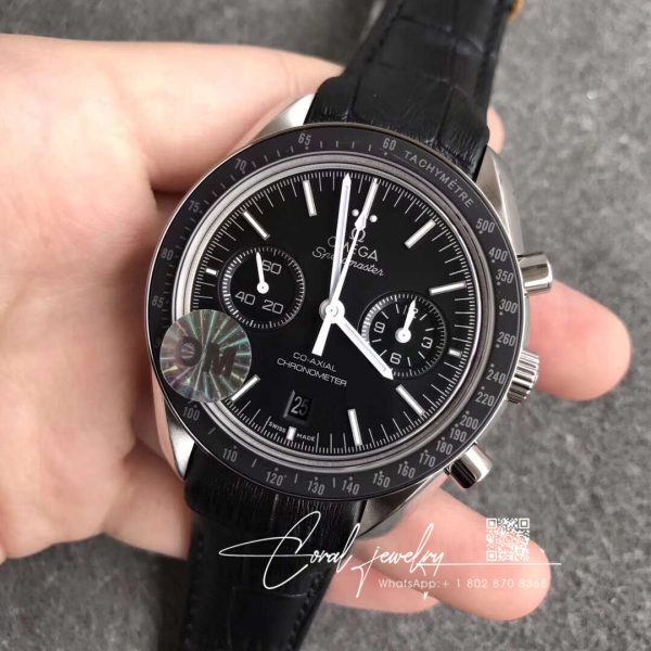 Replica omega speedmaster 311.33.44.51.01.001 om factory black strap (2)