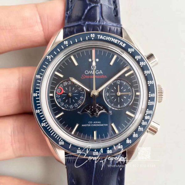 Replica omega speedmaster 44.25mm 304.33.44.52.03.001 bf factory blue dial (1)